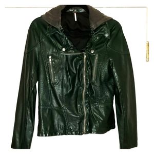 Free People, faux leather jacket